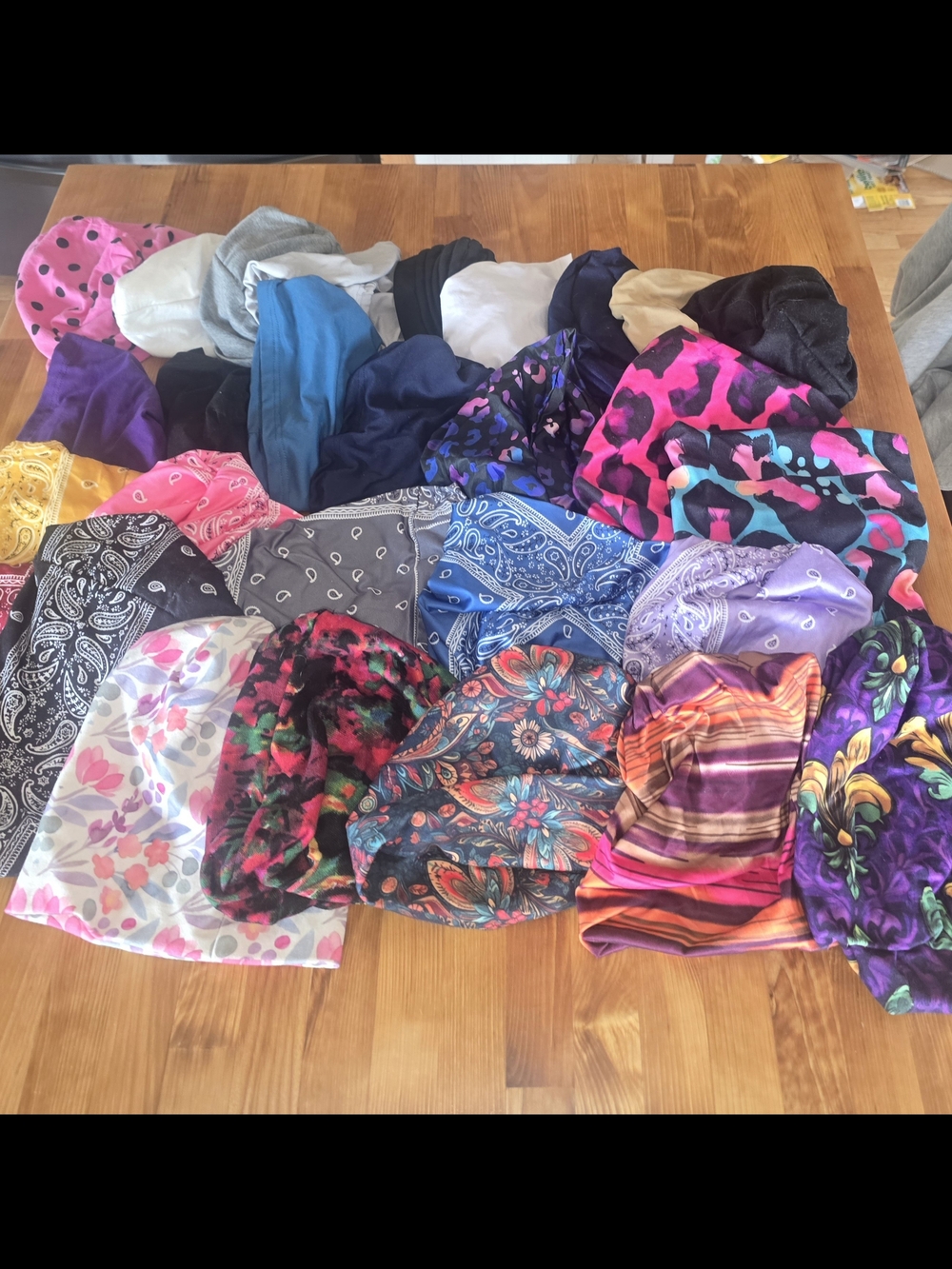 Mix of Colorful Printed Beenies